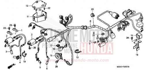 WIRE HARNESS VT1100C2Y de 2000